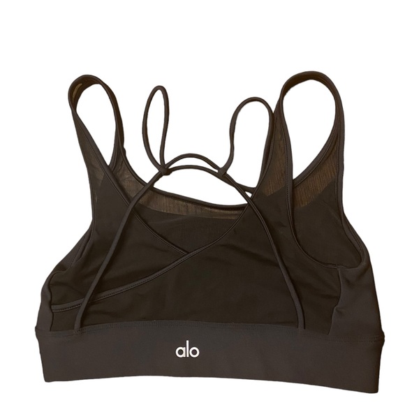 ALO Yoga Other - alo yoga black bra size small, mesh strap with spaghetti strap overlay